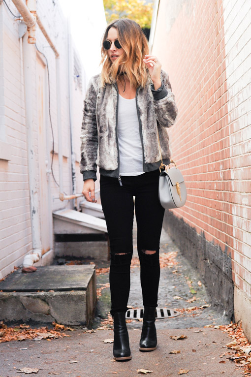 splendid faux fur jacket
