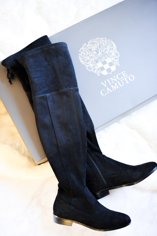 vince camuto suede knee high boots