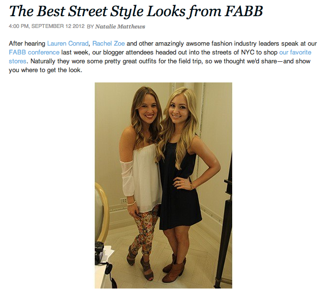 Lucky Magazine FABB Street Style