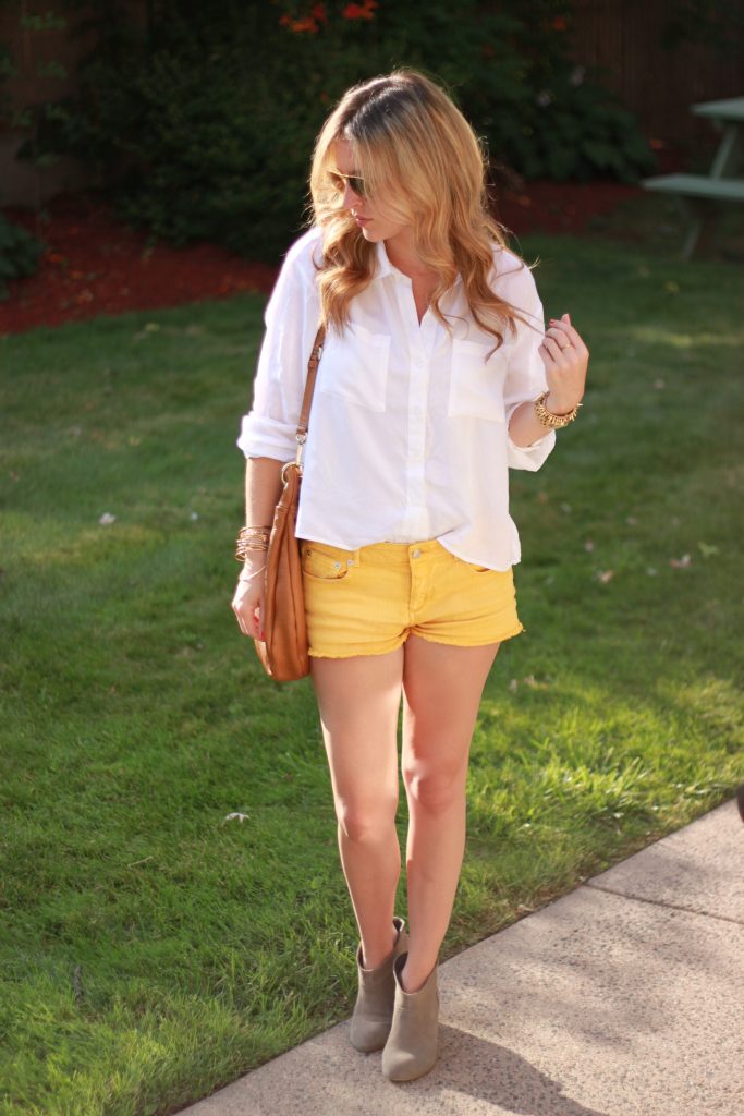 Yellow Shorts Oh So Glam