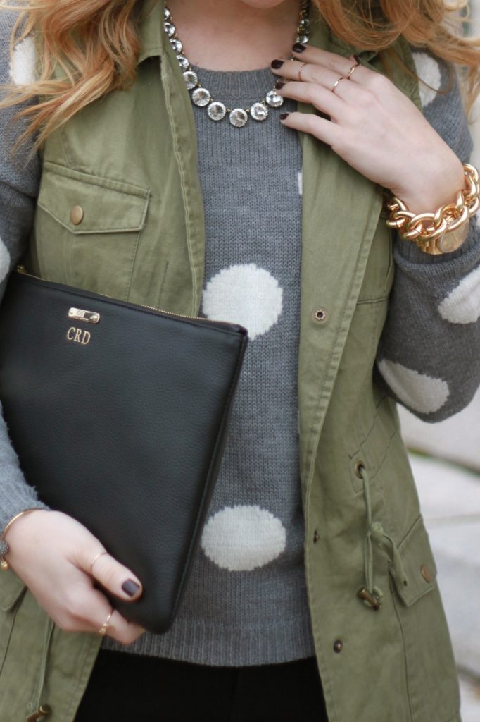 Polka Dots & Military Vest