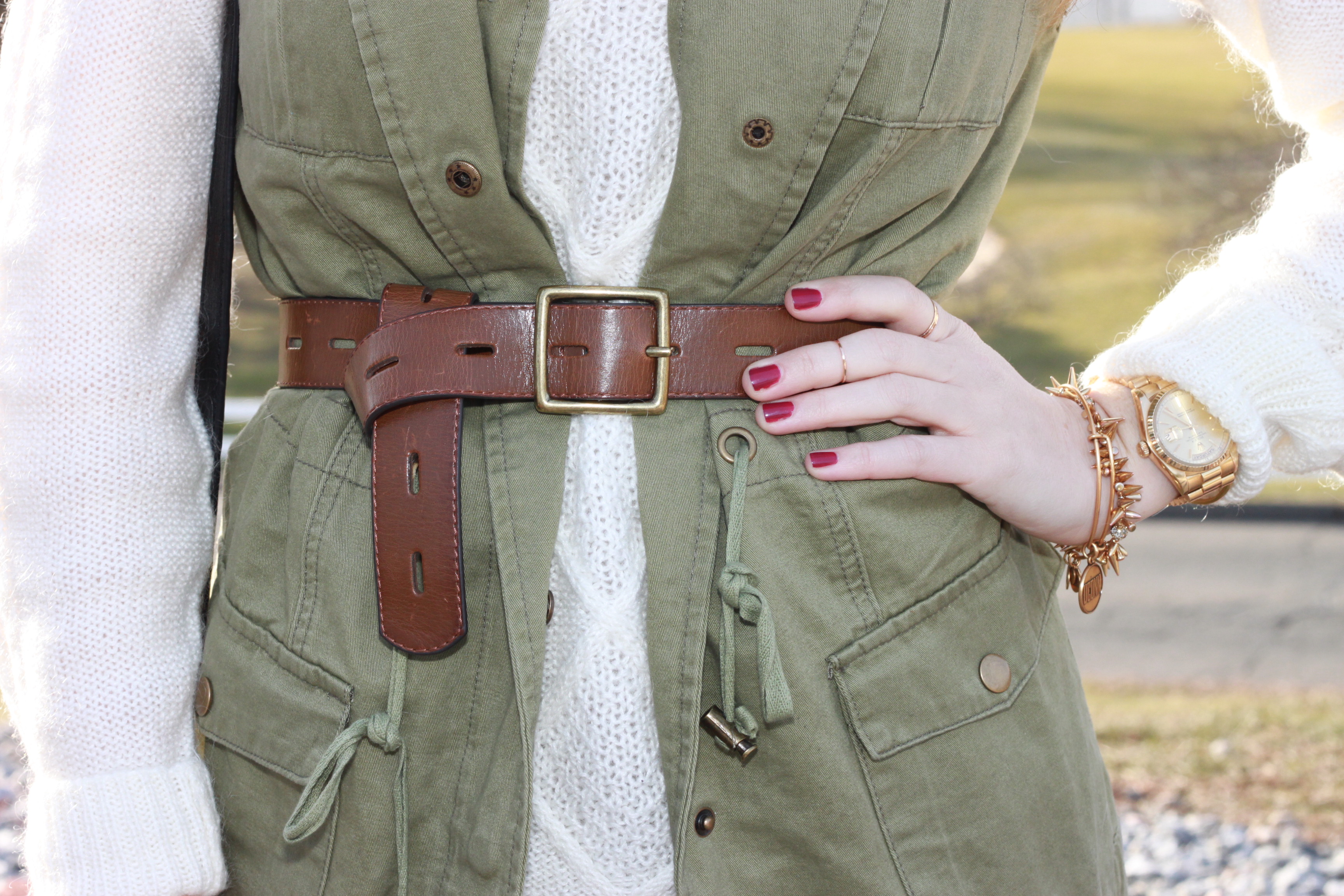 Belted Military Vest