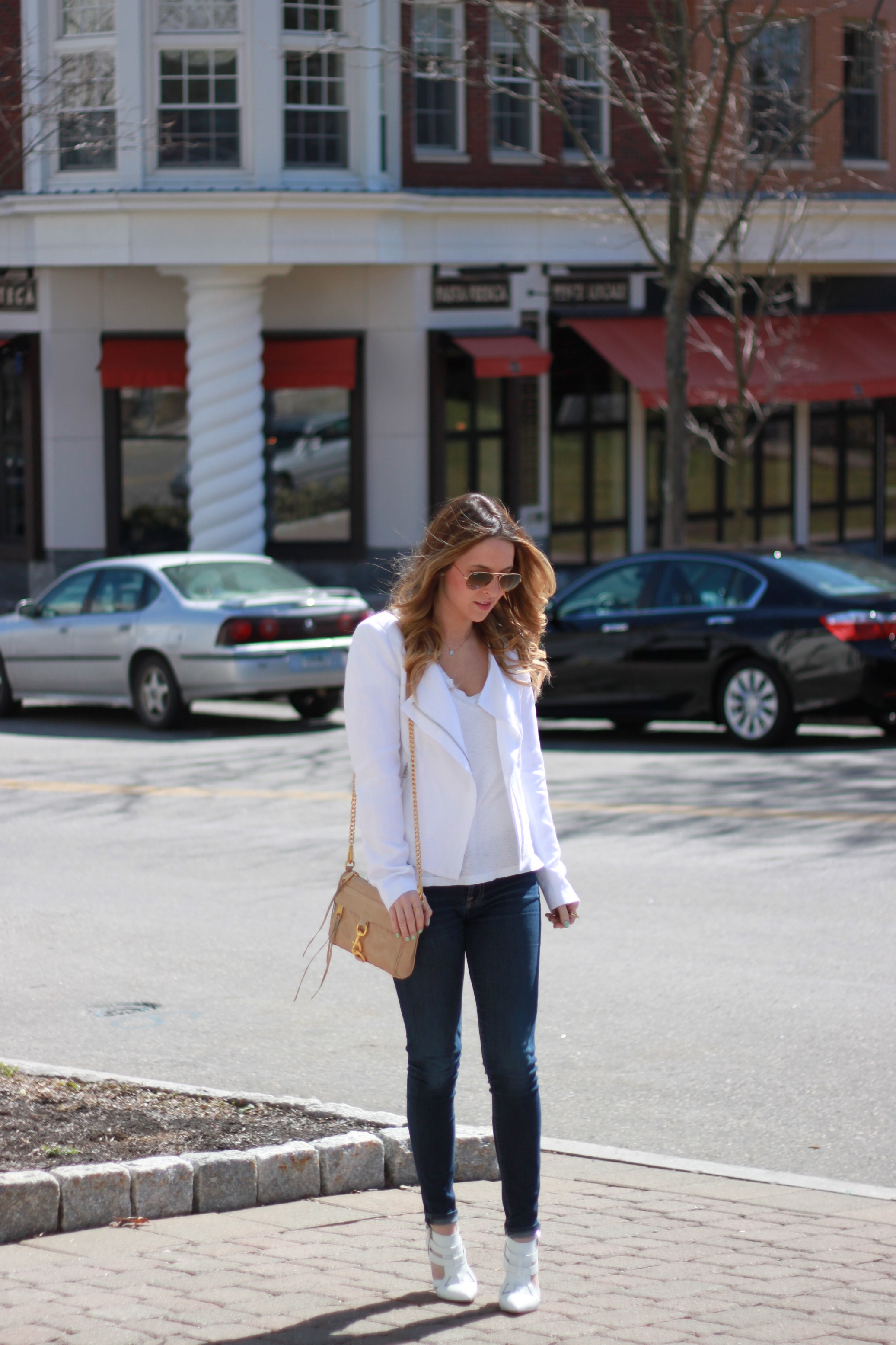 White Moto Jacket