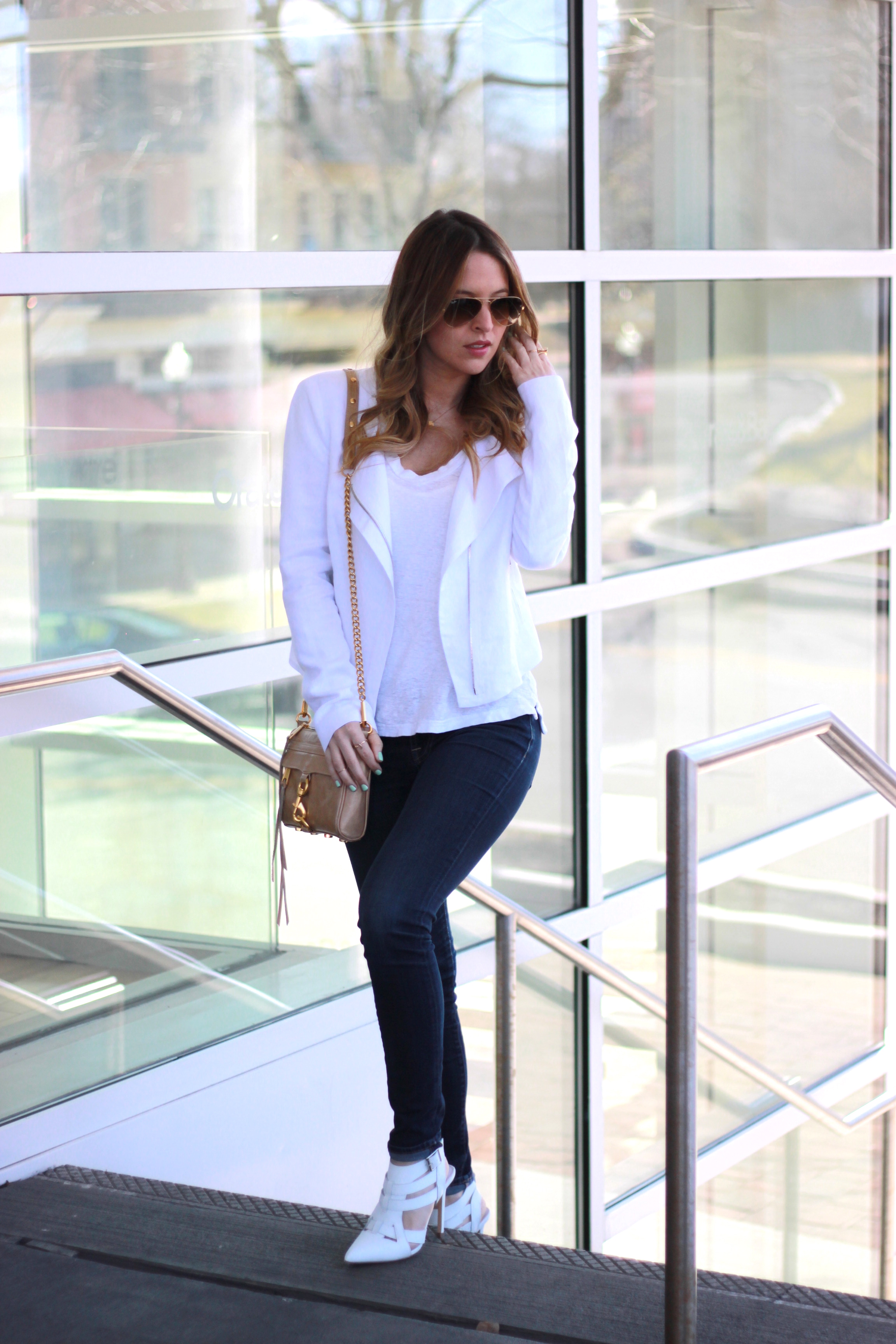 White Moto Jacket