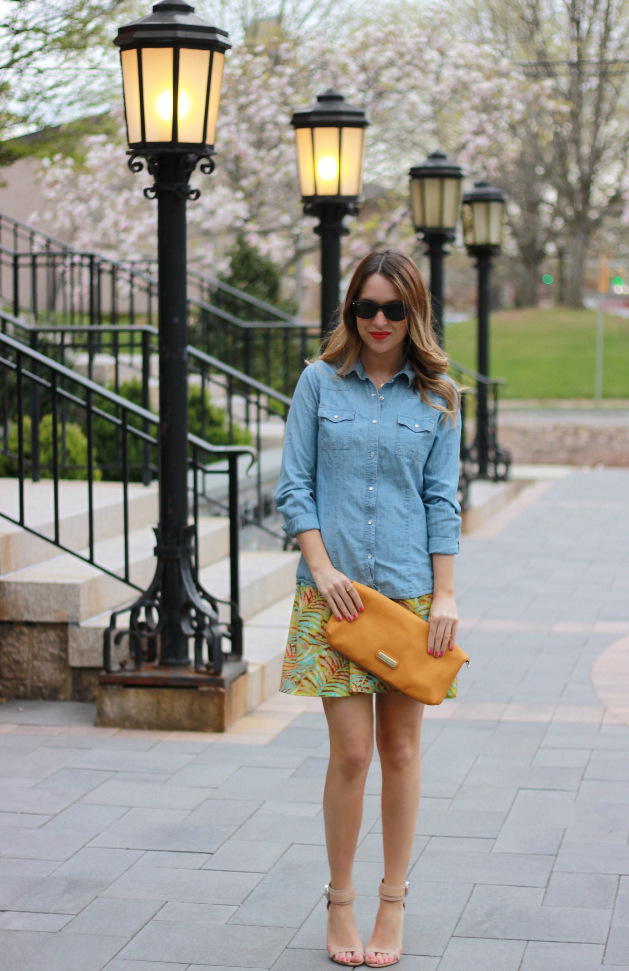 Chambray Shirt Over Dress