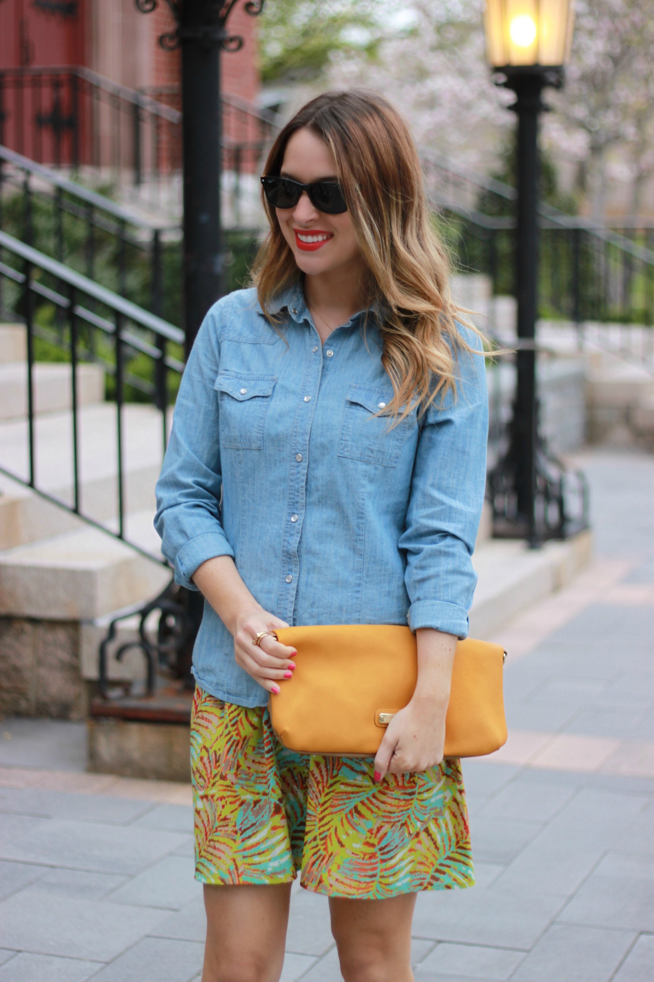 Chambray Shirt Over Dress