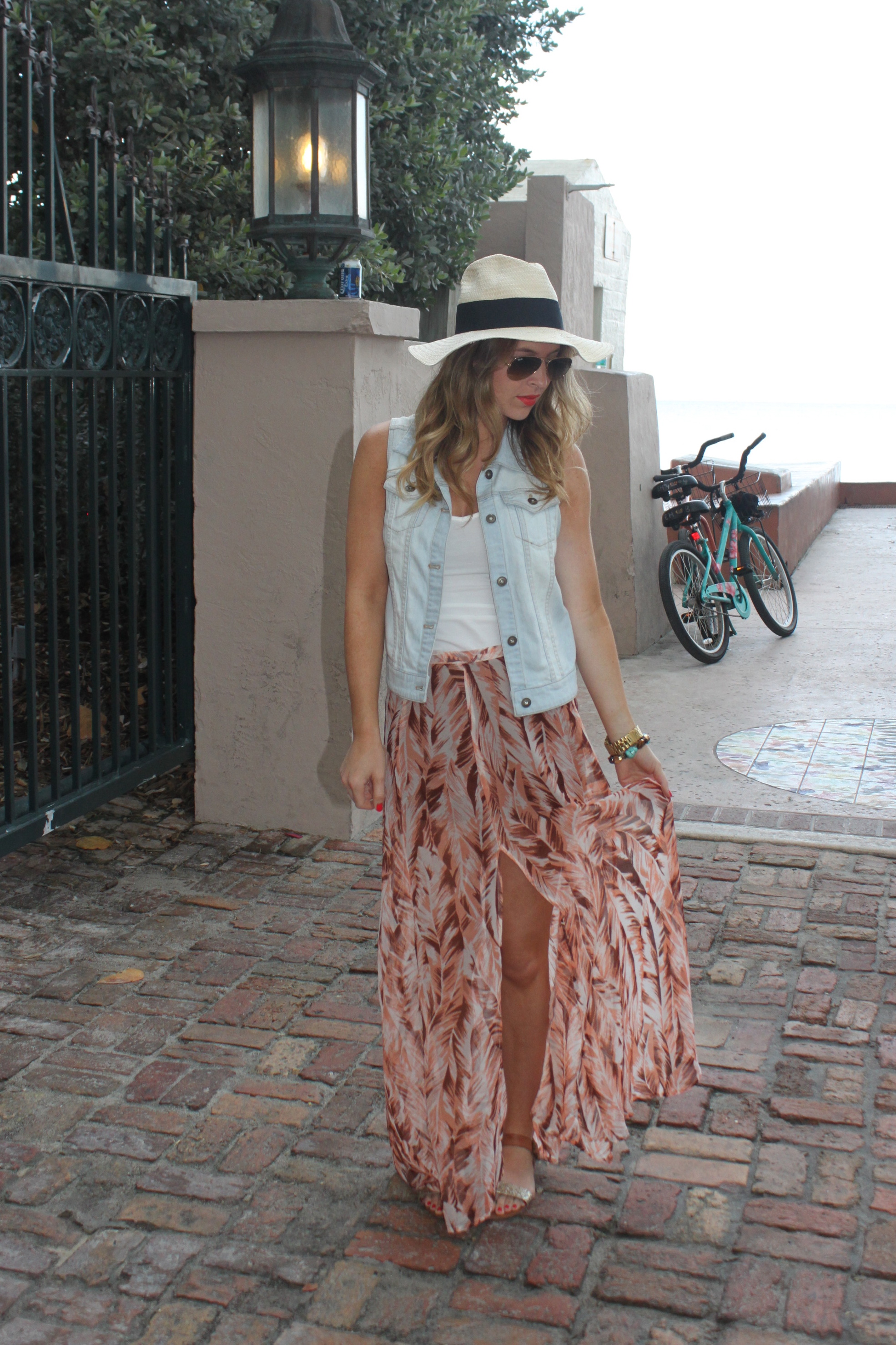 Denim Vest & Maxi Skirt