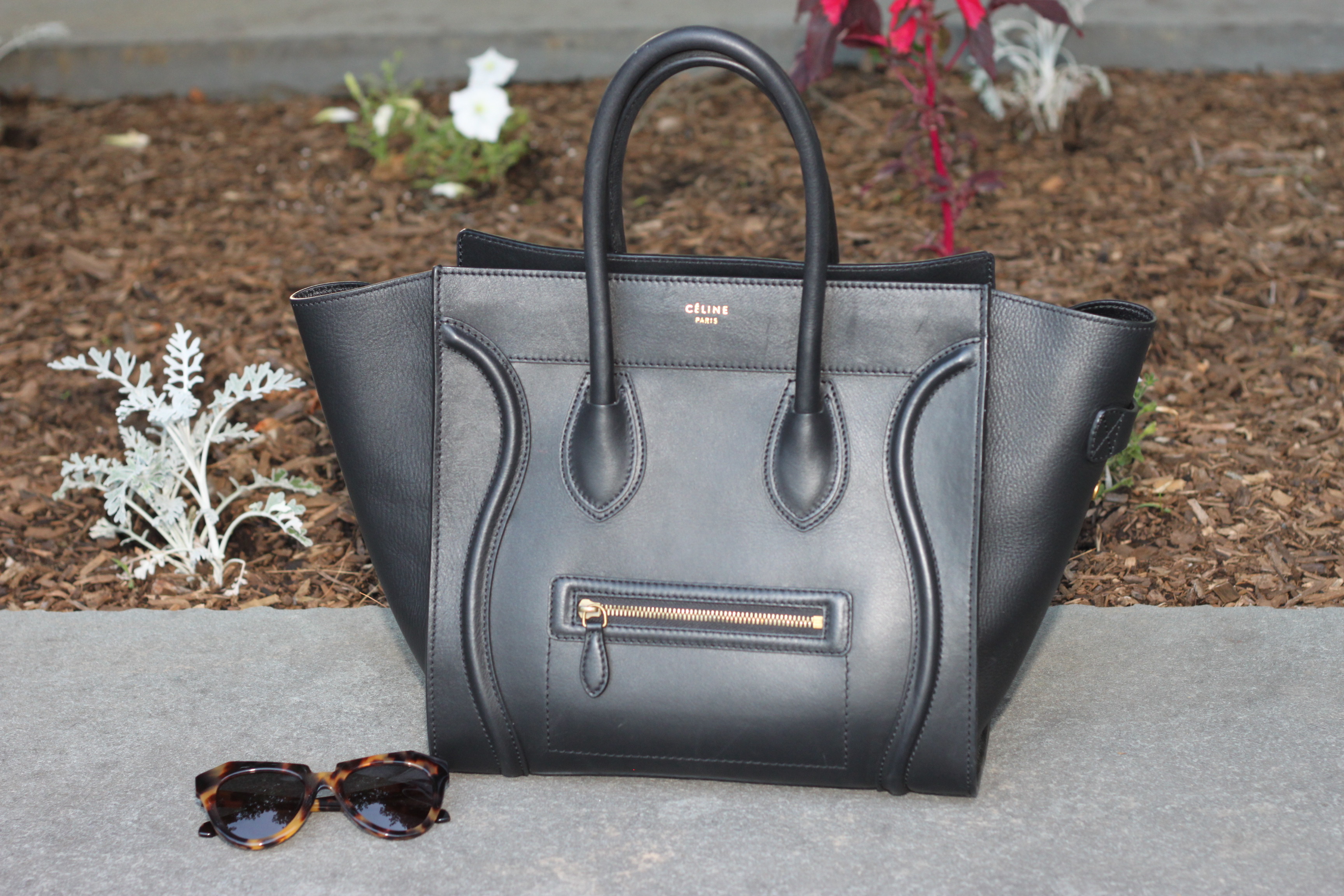 Celine Bag // Karen Walker Sunglasses