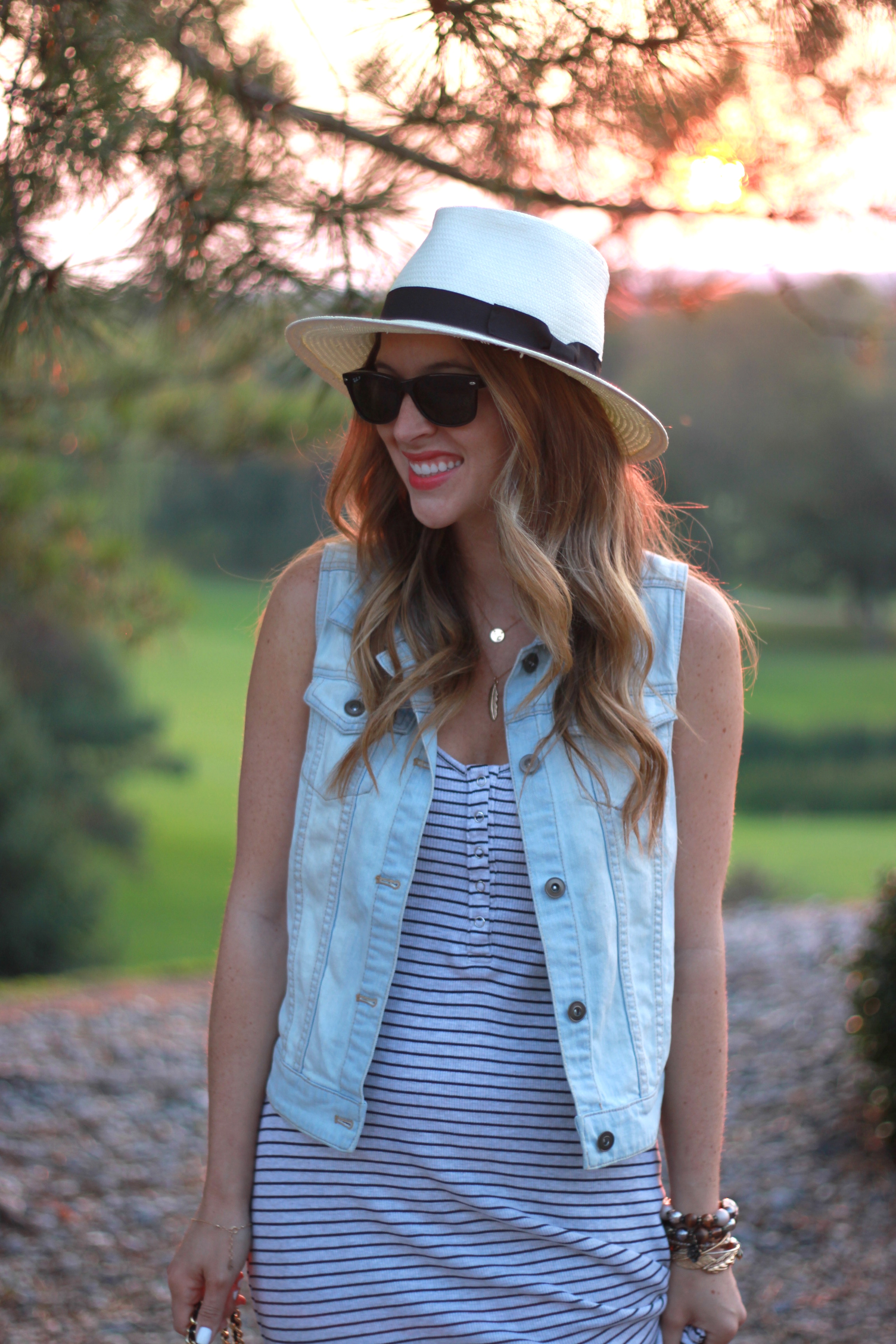 Oh So Glam: Maxi & Denim Vest