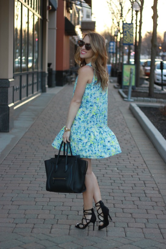 Lovers + Friends I Heart Babydoll Dress in Abstract Floral