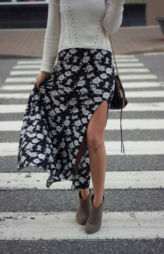 Oh So Glam: Side Slit Maxi Skirt