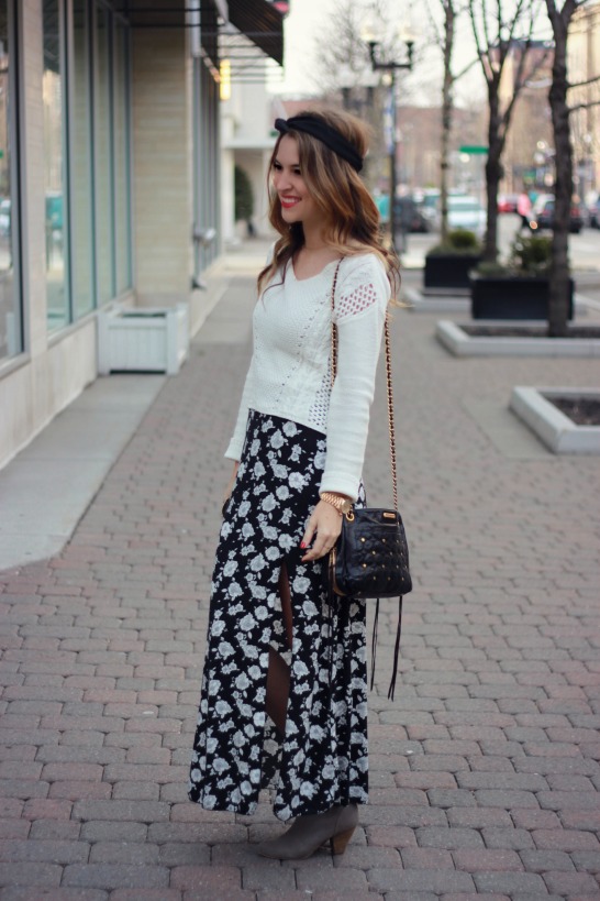 Oh So Glam: Side Slit Maxi Skirt