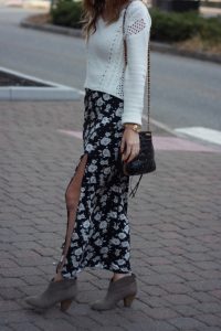 Oh So Glam: Side Slit Maxi Skirt