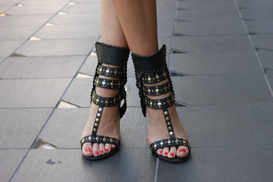 Oh So Glam: Studded JustFab Sandals