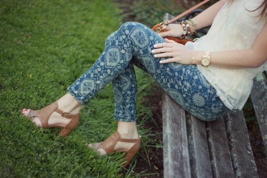 Free People Sundial Printed Skinny