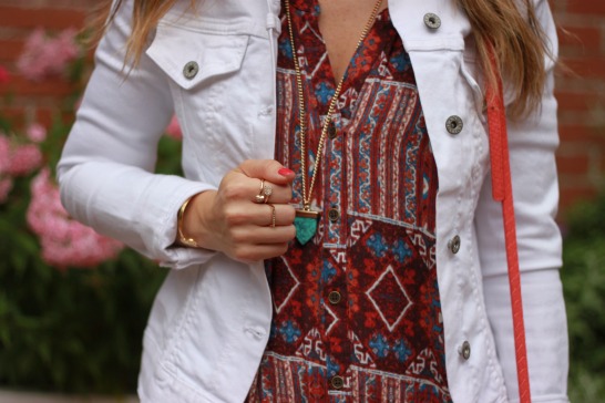 Oh So Glam: White Denim Jacket