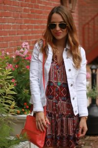 Oh So Glam: White Denim Jacket