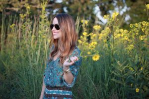 Oh So Glam: Floral Romper At Dusk