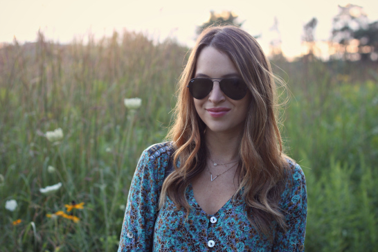 Oh So Glam: Floral Romper At Dusk