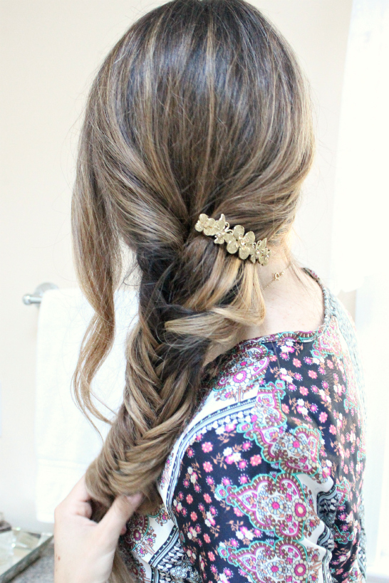 Messy Fishtail Braid With Garnier