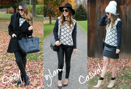 Oh So Glam: Bluefly Sweater Three Ways