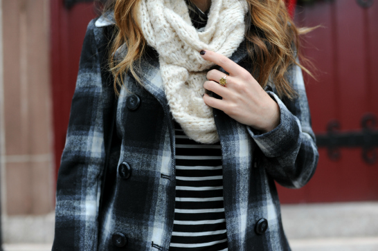 Oh So Glam: Plaid Peacoat