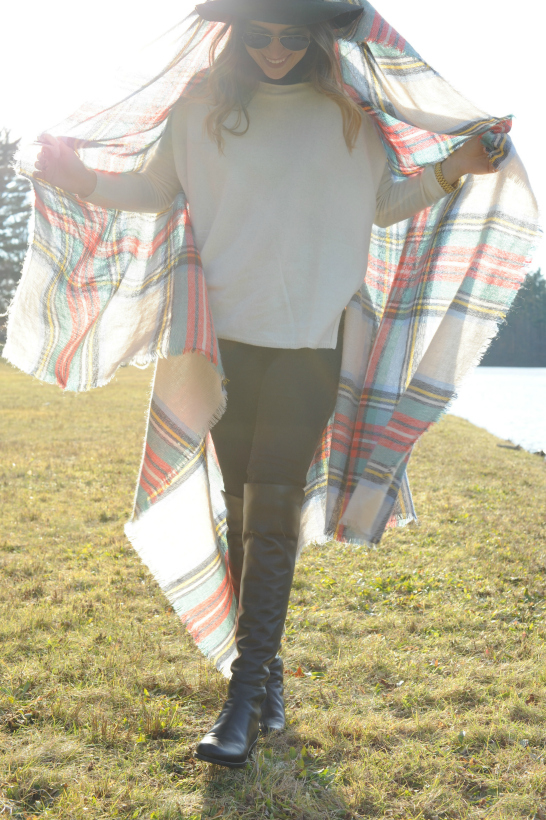 Aerie Plaid Blanket Scarf