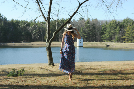 Old Navy Womens Suspened Neck Chiffon Maxi Dress