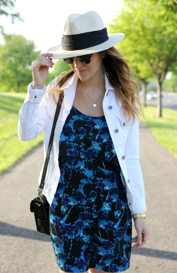 White Denim Jacket Outfit