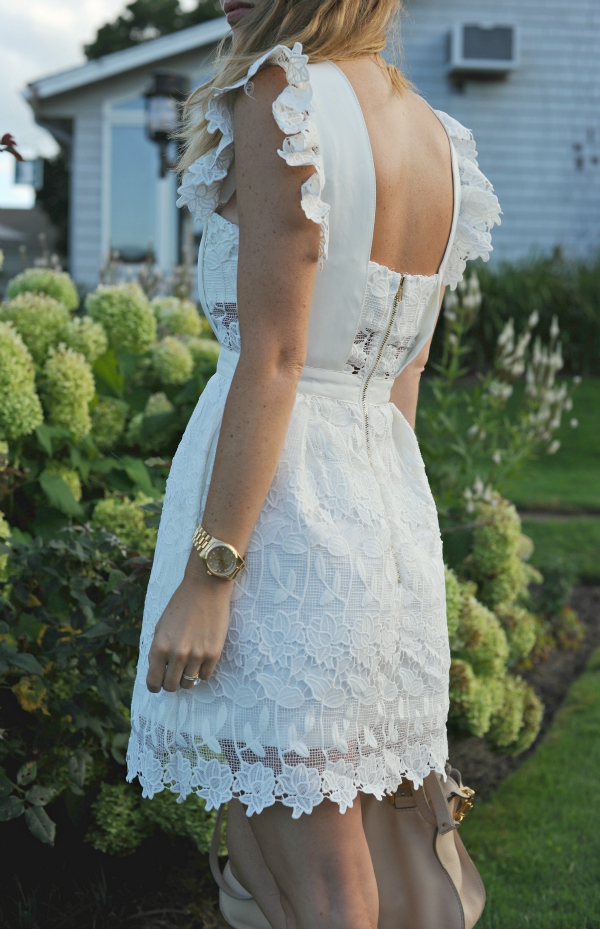 White Frilled Lace Dress 