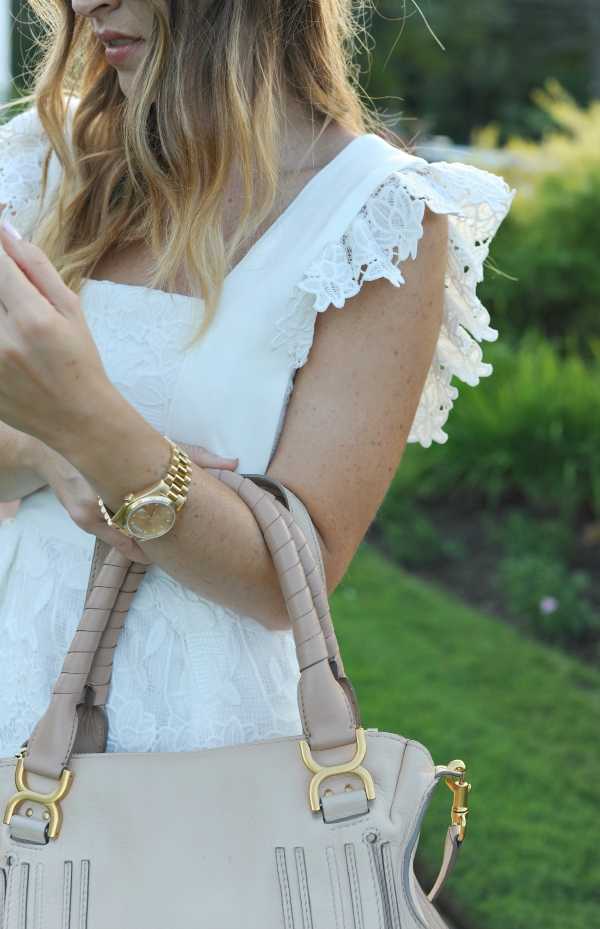 White Frilled Lace Dress 
