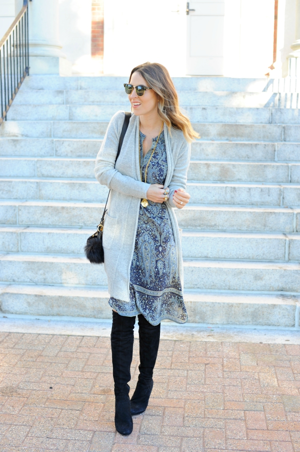 Cashmere Duster Sweater Grey