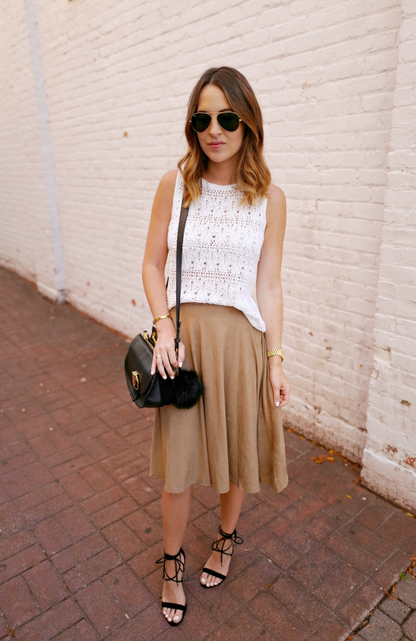 Wyatt Faux Suede Midi Skirt