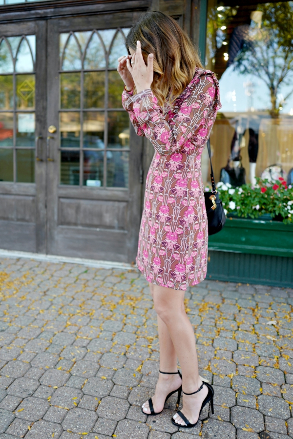  Topshop Floral Print Ruffle Dress