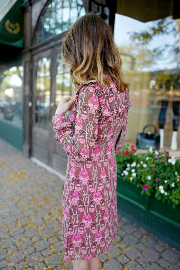  Topshop Floral Print Ruffle Dress