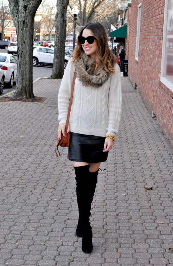 Faux Fur Snood Outfit