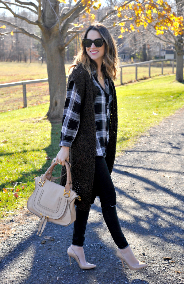 Plaid Shirt + Sweater Vest - Oh So Glam