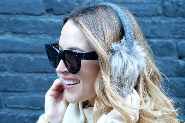 Henri Bendel Faux Fur Wireless Earphones