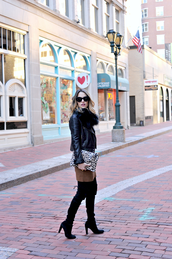 Suede Skirt Mini Winter Outfit