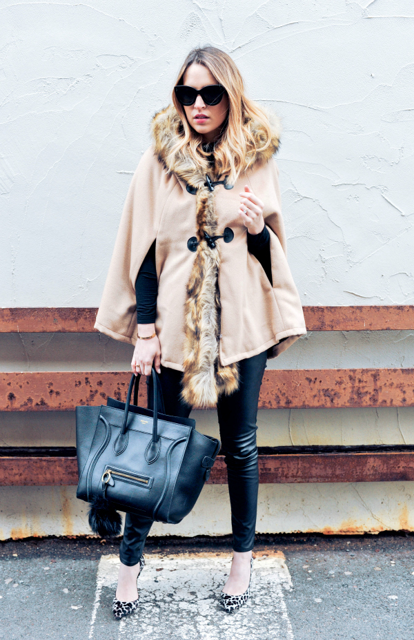 Faux Fur Cape - Oh So Glam