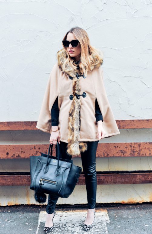 Faux Fur Cape - Oh So Glam