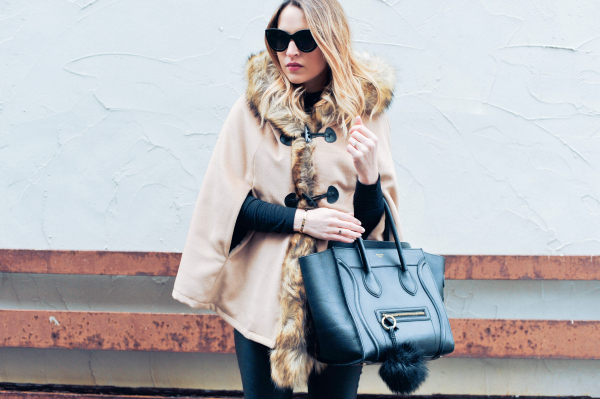 Faux Fur Cape