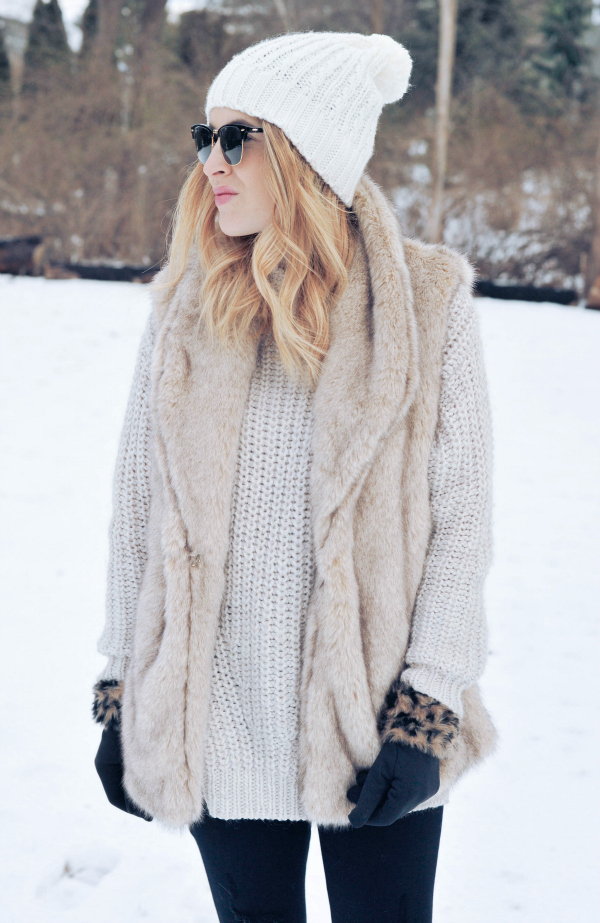 Faux Fur Vest Outfit