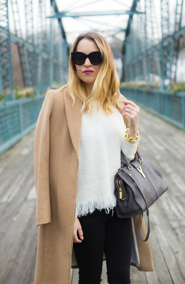 Winter Camel Coat Look