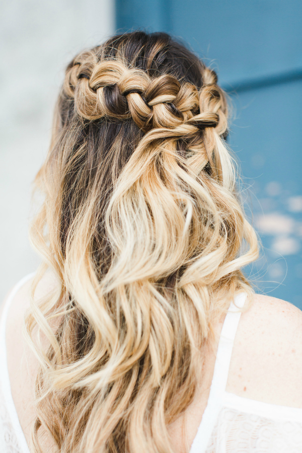 Boho Half Up Braid Wedding Hair