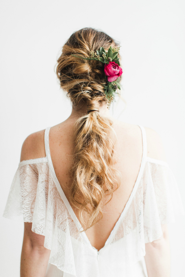 Boho Bridal Braid with Flowers