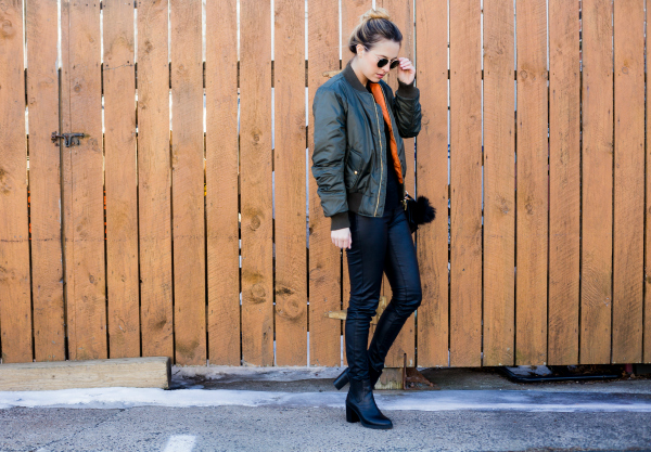 Green Bomber Jacket Outfit