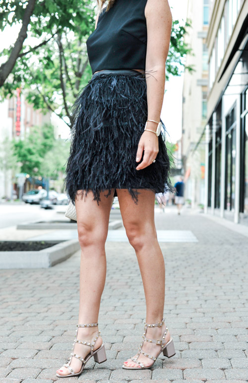 Feather Skirt Outfit