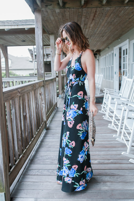 Black Floral Maxi Dress