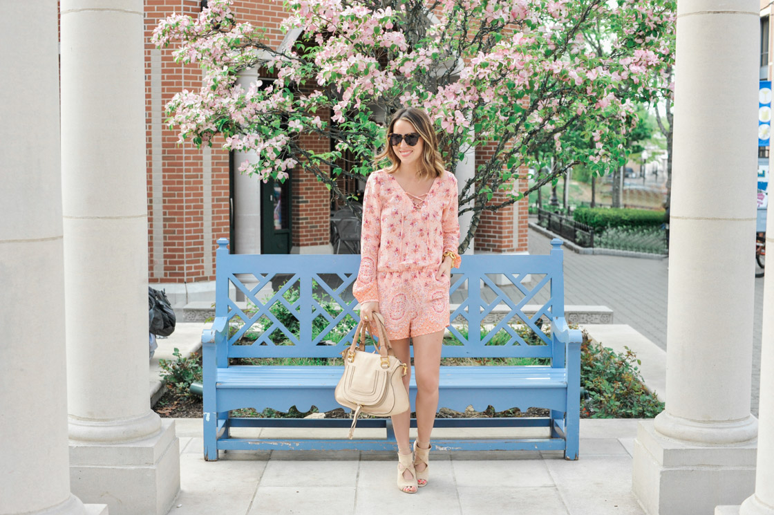  Sanctuary Brown Eyed Girl Floral Print Romper